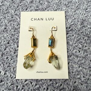 Chan Luu Bellflower Green Amethyst Drop Earrings